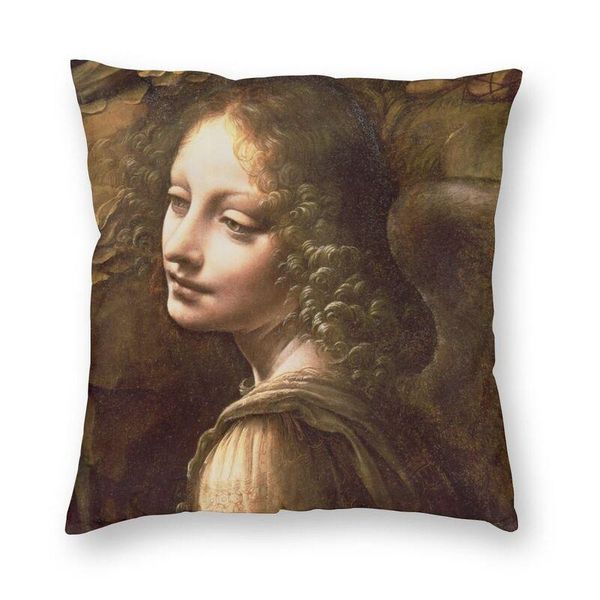 

the virgin of rocks london angel pillowcover decoration leonardo da vinci cushion cover throw pillow for living room cushion/decorative