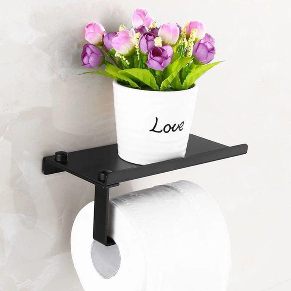

toilet paper holders wall mounted tissue holder kitchen roll with shelf screw set for household bathroom accessories