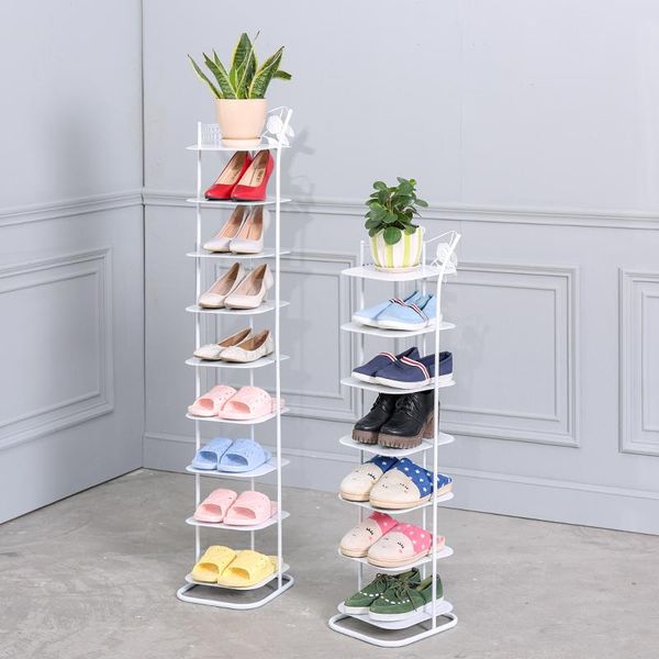 

thickened economical simple household shoe rack space-saving door modern assembly high temperature baking varnish iron mu clothing & wardrob