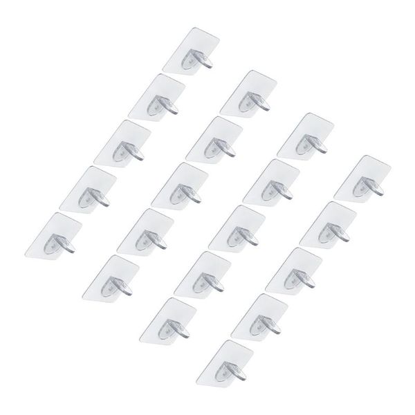 

bowls 20pcs shelf bracket adhesive pegs cabinet support stickers (transparent)