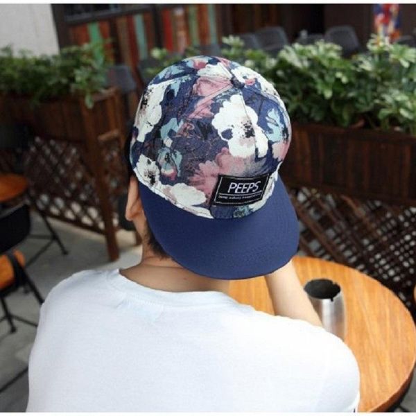 

ball caps fashion hip-hop men's baseball cap peeps patch pattern summer breathable hip hop outdoor sports sun hat elastic gorras, Blue;gray