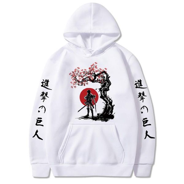 

men's hoodies & sweatshirts 2021 attack on titan hoodie men fashion loose pullovers casaul harajuku sweatshirt regular pullover, Black