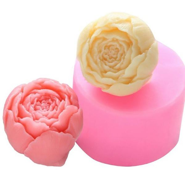 

craft tools 2021 flower peony silicone mold chocolate flip sugar baking gypsum diy soap #xj0195