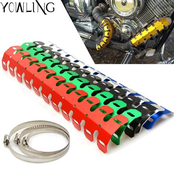 

motorcycle exhaust system motocross pipe cover protector heat shield guard for daytona 675r rocket 3 gt speed triple 1050 r dark