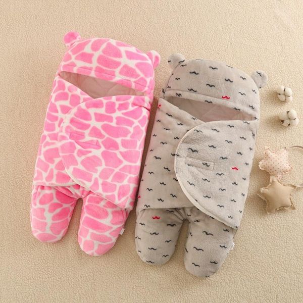 

jumpsuits baby sleeping bag flannel boy gir thicken split legs anti-kicking being held fall/winter born swaddle, Blue