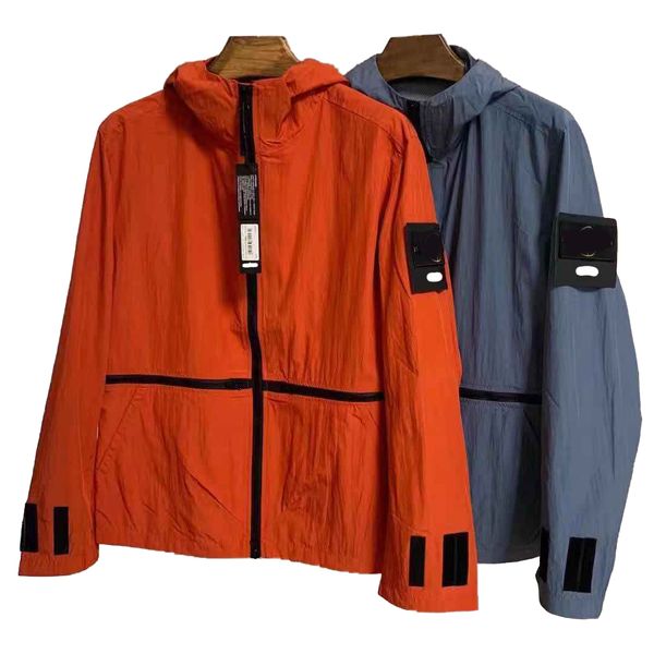 

designer man spring and autumn stoney jacket fashion hooded island coats sports windbreaker leisure zipper men's jackets zipper coat cp, Black;brown