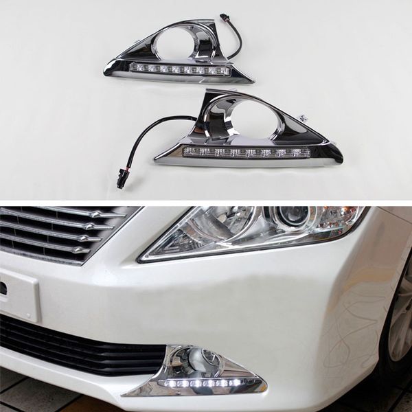 

car led drl daytime running light white turn signal function waterproof for c-amry 2011-2014