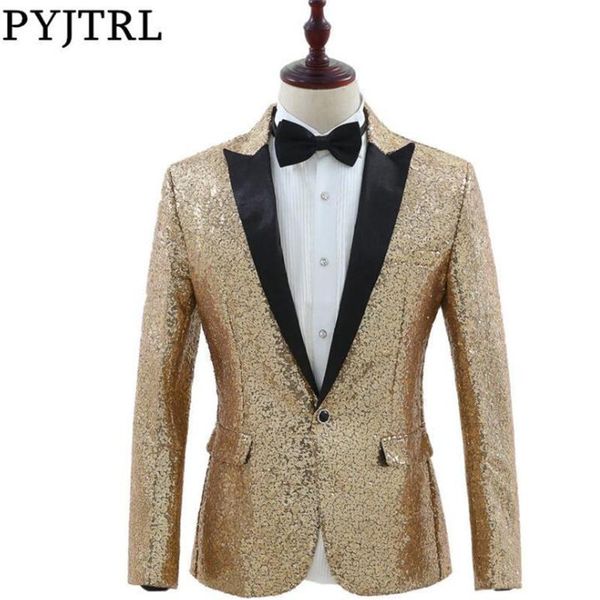 

men's suits & blazers gold sequin european american singers nightclub dj stage performance clothes silver blue red, White;black