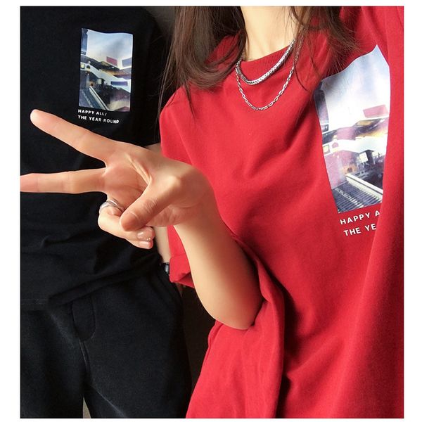 

women's t-shirt new summer printed short sleeve t-shirt for women o neck casual loose oversize s fashion street girls cotton 4x8w, White