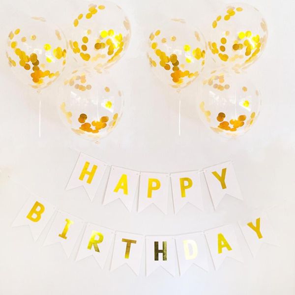 

decorations latex balloons happy birthday banner 12 inches party for decor