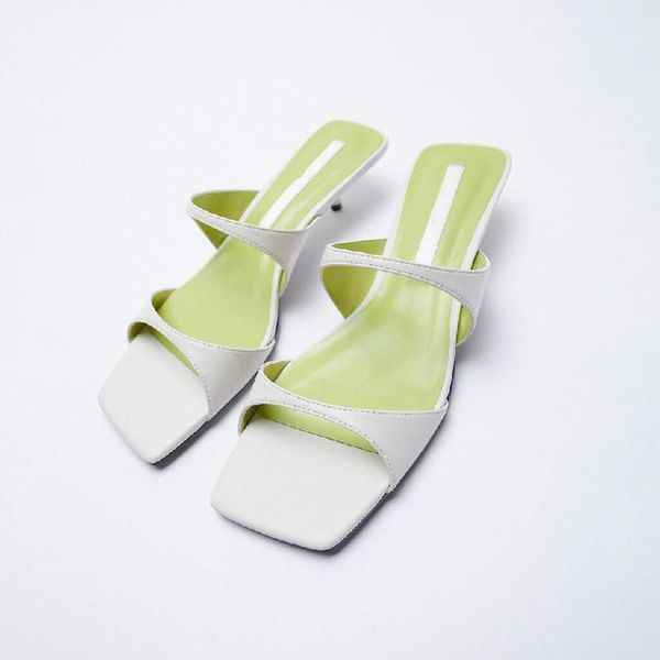 

sandals lmcavasun summer square toe women slides low thin heel casual strap, Black