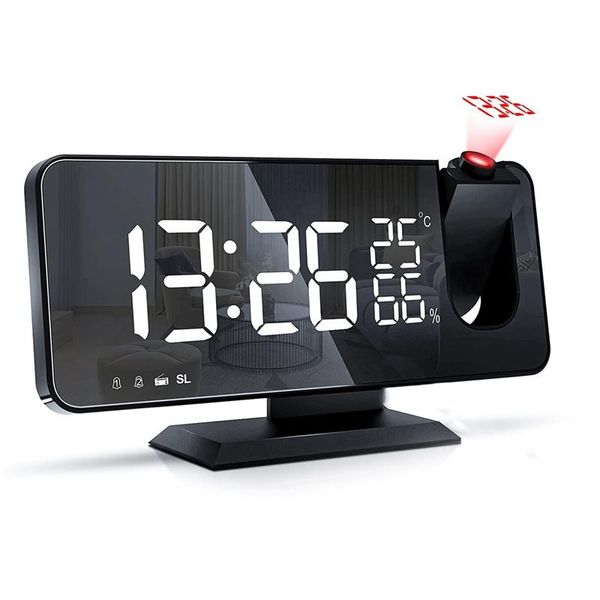 

other clocks & accessories projection alarm clock, digital clock with projection, radio usb charging connection, snooze