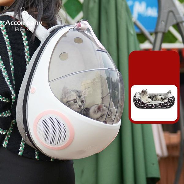 

cat beds & furniture four seasons universal closed pet bed space go out portable backpack removable washable breathable transparent