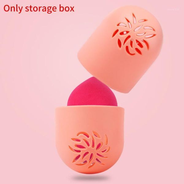 

bathroom storage & organization portable hollowed out puff flexible soft silicone shaped box container case makeup sponge holder dus1