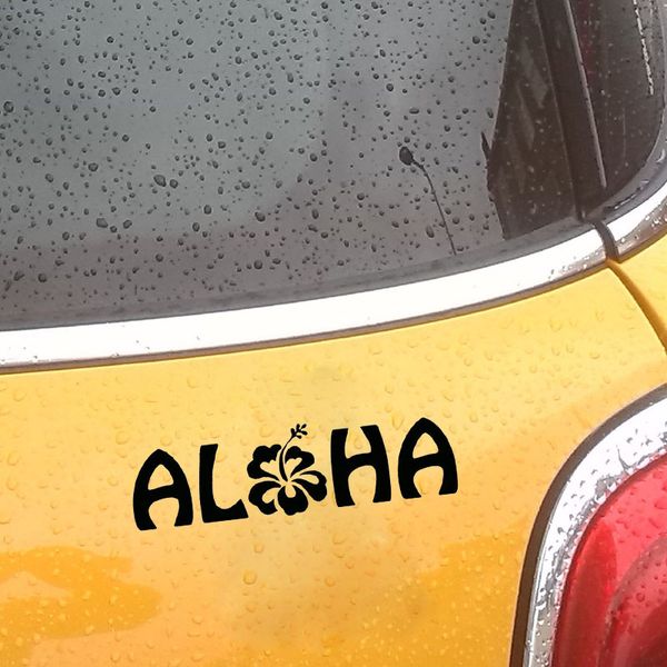

15.4x4.3cm aloha cartoon vinyl car sticker motorcycle decals car-styling