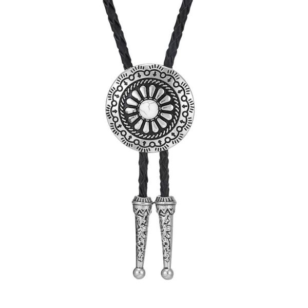 

neck ties kdg western cowboy zinc alloy bolo tie pattern point natural stone shirt accessories, Blue;purple