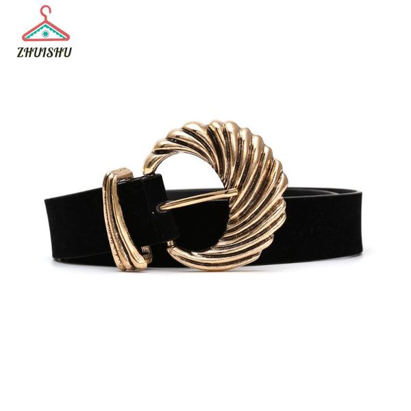 

belts zhuishu women fashion women's 3d pattern flower shape alloy belt retro luxury designer buckle velvet waist cover s50, Black;brown