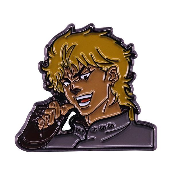 

pins, brooches jojos bizarre adventure villain enamel pin, Gray