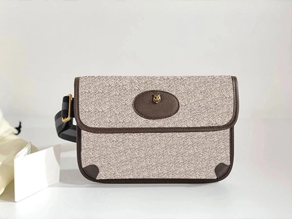 

2021 fashion classic tiger head crossbody waist bag retro casual printing one-shoulder postman