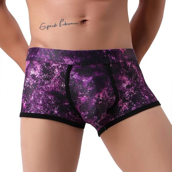 

underpants 2021 men's underwear pring color low waist soft and comfortable breathable stretch fashion casual daily boxer briefs, Black;white