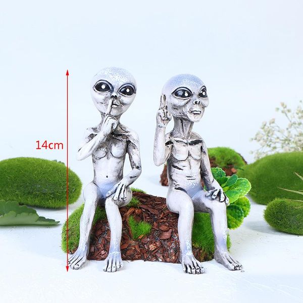 

outer space alien statue martian garden statues sculpture figurine for home outdoor figurines ornament miniatures decorations