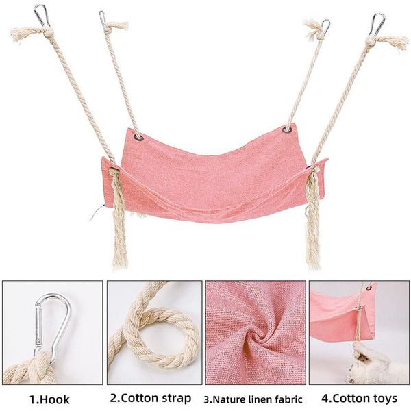 

cat beds & furniture cage hammock pet hanging bed sleeping swing chair breathable comfy for kitten hk3