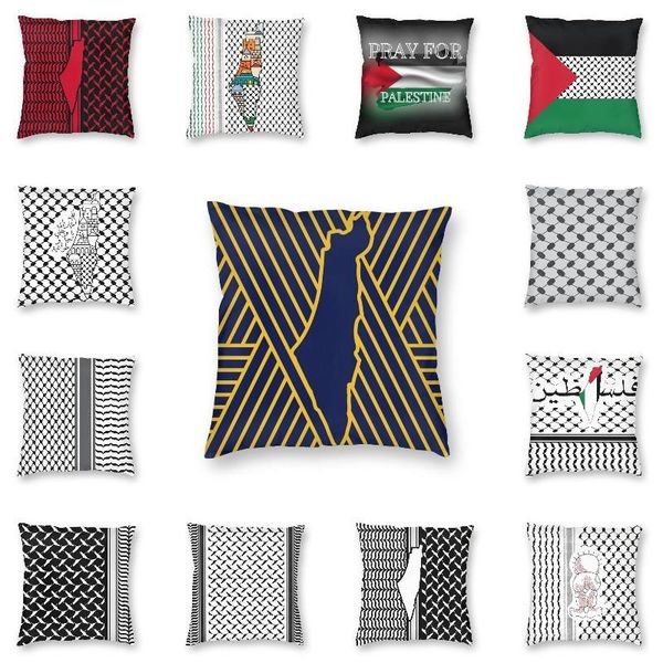 

cushion/decorative pillow palestine palestinian map in pattern design cushion cover double side printing arabic floor case for sofa pillowca