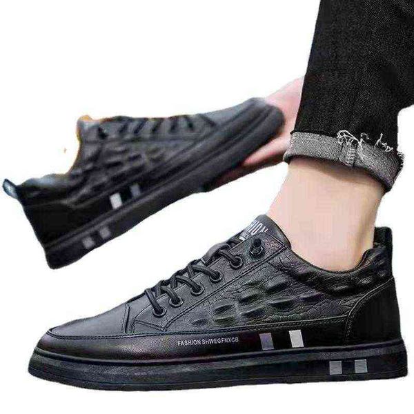 

winter men's sho 2021 fashion pu leather young students' sports