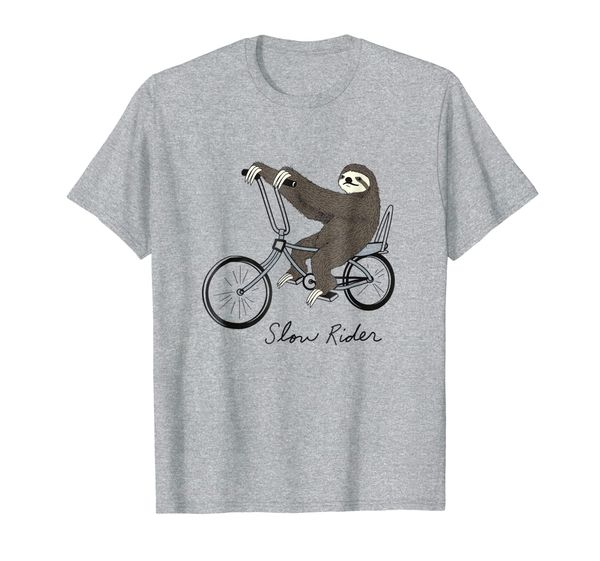 

slow rider sloth t-shirt sloth biking shirt funny sloth tee, White;black
