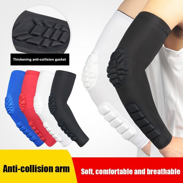 

elbow & knee pads 1pc breathable basketball support protect training arm safety protective thj99, Black;gray