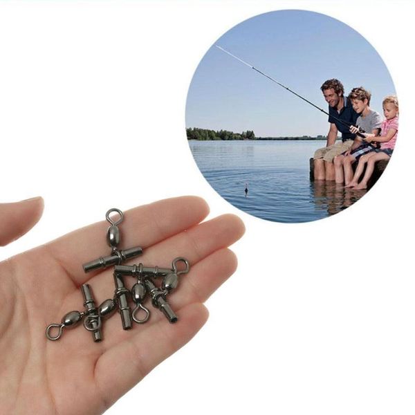 

ten one-pack japanese-style mid-way bifurcated ring pipe copper swivel small accessories fishing connectors gear japanese-s m3x6 hooks