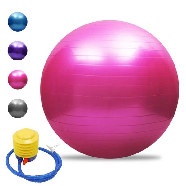 

45cm/55cm/65cm/75cm anti-burst yoga ball thickened stability pilates physical fitness exercise gift air pump balls