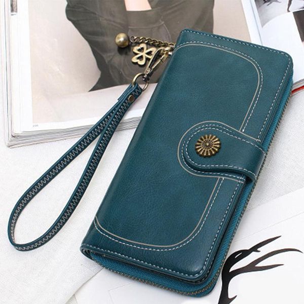 

wallets vintage women phone clutch bag purses long for girl ladies money coin pocket card holder, Red;black