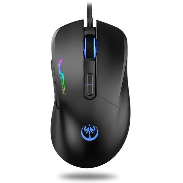 

mice wired gaming mouse 3200dpi ergonomic 4 adjustable dpi levels 7 programmable buttons 6-color breathing light