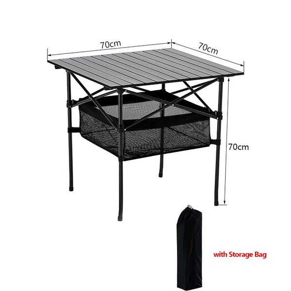 

camp furniture outdoor folding table chair camping aluminium alloy picnic waterproof durable desk for 70*70*70cm