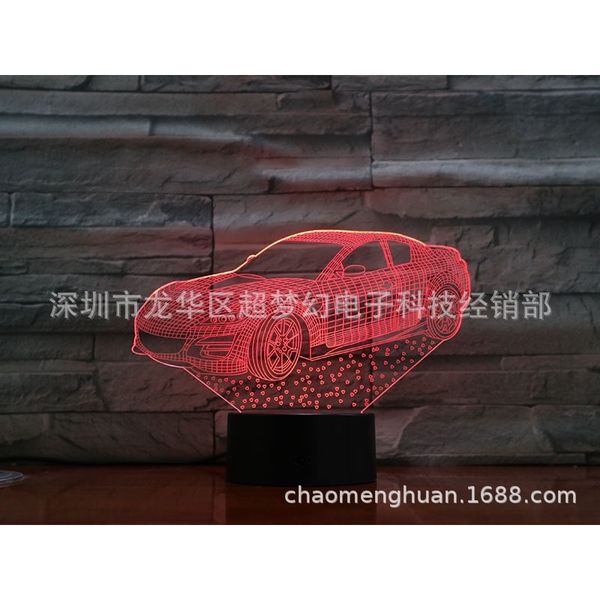 

new car 3d touch 7 remote control 16 color atmosphere creative bedroom decorative table lamp for boyfriend