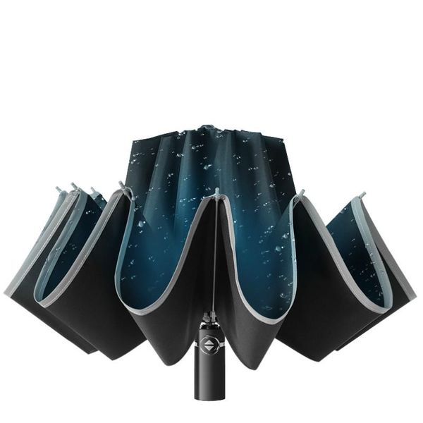 

umbrellas reverse automatic umbrella business 3 folding extra large men's ladies car sunny portable guarda chuva rain gear dl60ys