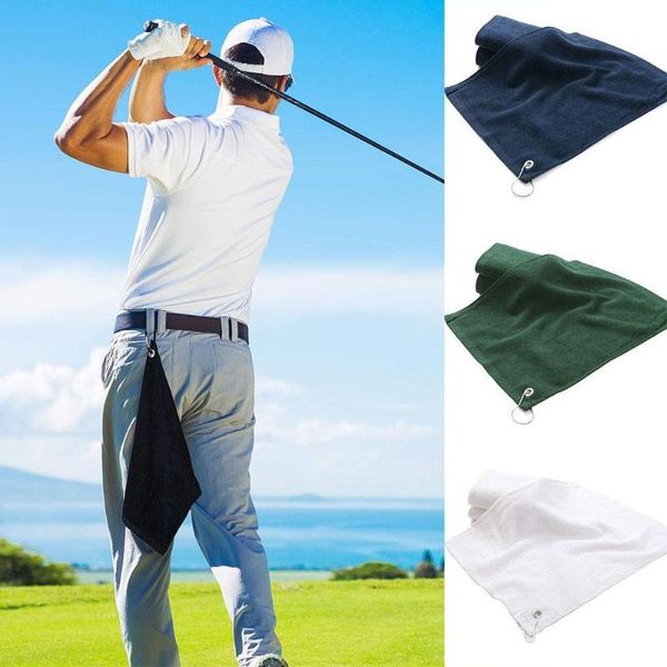 

golf training aids 1pc cotton towel with hook hand soft towels drop sports