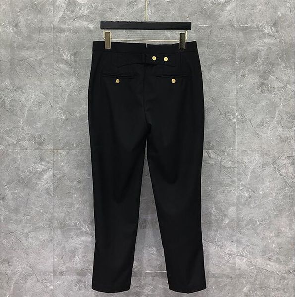 

pants fashion tb thom brand cropped men casual wool suit pants men's business black spring and autumn formal trousers