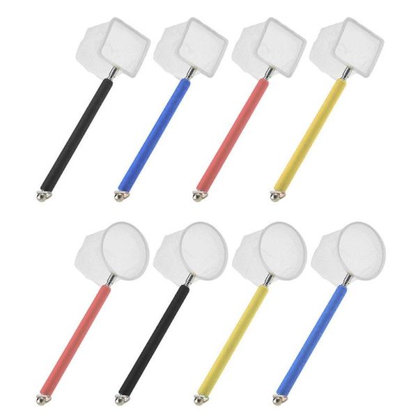 

decorations aquarium retractable 3d stainless steel fishnet pocket shrimp catching fish tank cleaning net round / square shape