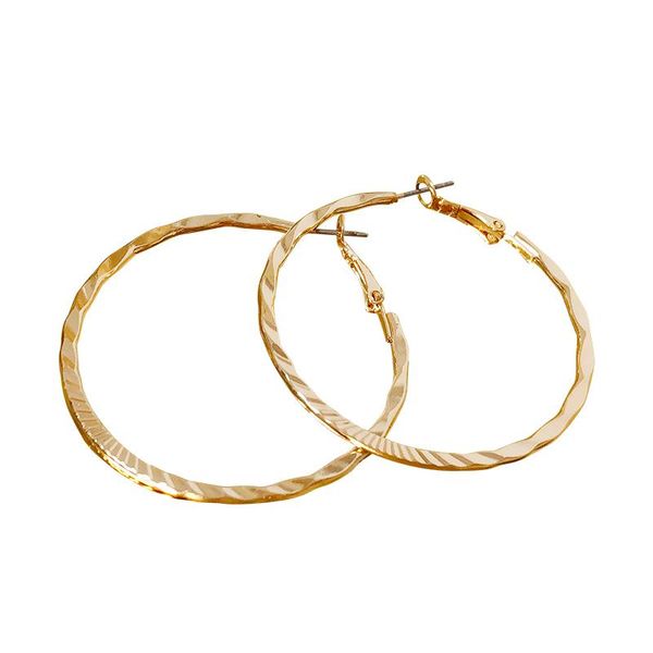 

punk alloy gold plated stud earrings for women round big circle earring elegant fashion jewelry girl party hoop eardrop, Golden;silver