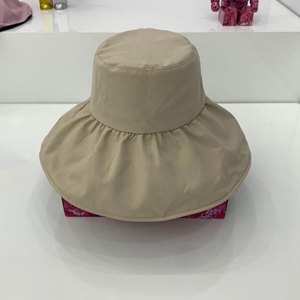 

wide brim hats moment 2021 summer women foldable bucket hat outdoor sunscreen cotton fishing hunting cap, Blue;gray