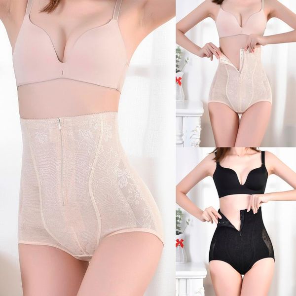 

women waist cinchers ladies corset shaper band body building front buckle three breasted dropshiping support shaping pants women's shap, Black;white