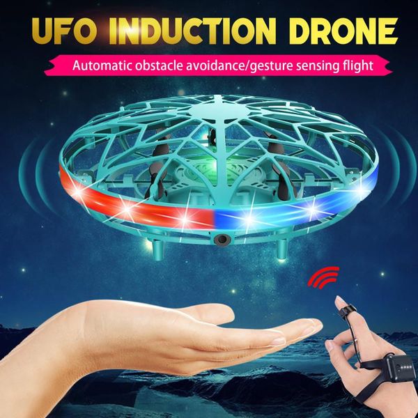 

drones mini sensor induction hand & watch controlled with colorful light ufo drone children doll toys for kid girl boy birthday gift