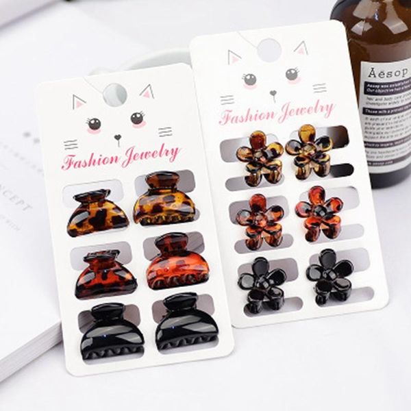 

other event & party supplies 6pcs/set women leopard print small grab clips plastic hair crab claw girls hairpin barrettes accessories headwe