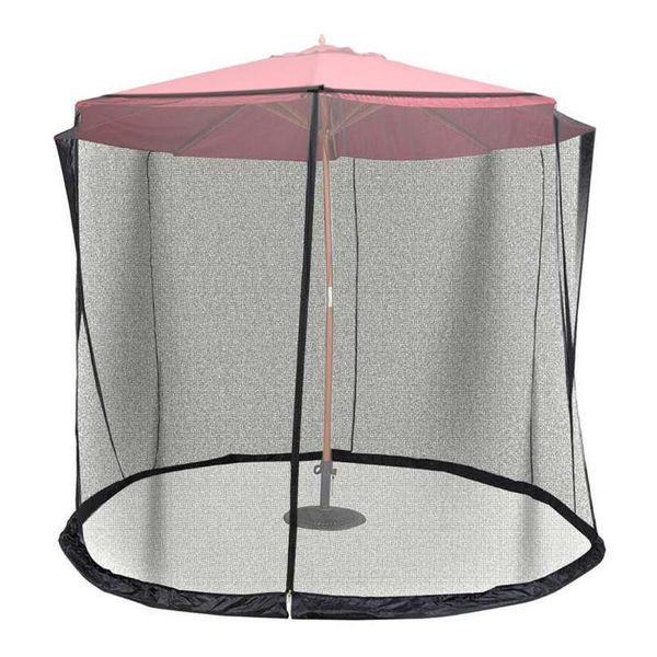 

outdoor 8.2 to 9.8ft tent umbrella screen adjustable mesh netting for patio garden tents and shelters