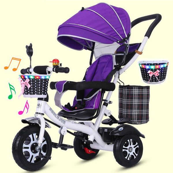 

strollers# baby tricycle bike for toddlers folding trike adjustable handle push stroller kids boys girls aged 1-6 years