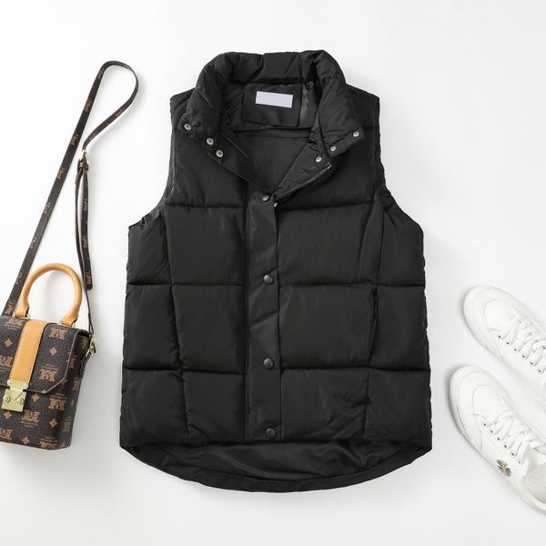 

women's vests cotton warm thick plus size oversize clothes autumn winter jacket coat vetement femme 2021 outerwear harajuku, Black;white