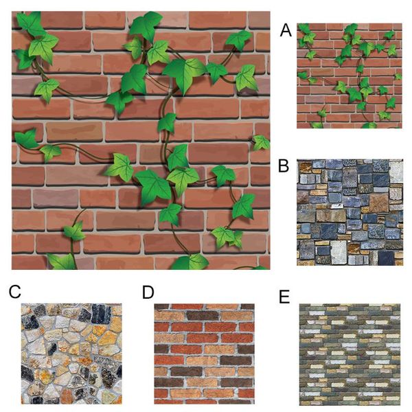 

wall stickers 3dÂ brick stone rustic effect self-adhesive sticker home decor