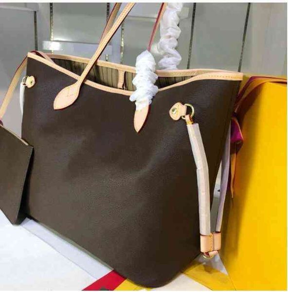 

designers genuine leather oxidate tote female mm handbags mother package purse women totes with pouch wallet luxury shopping
